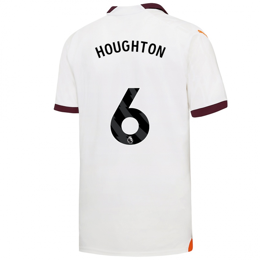 Kobiety Steph Houghton #6 Biały Wyjazdowa Koszulka 2023/24 Koszulki Klubowe