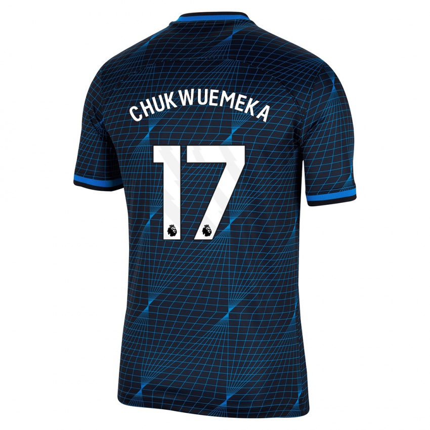 Kobiety Carney Chukwuemeka #17 Ciemny Niebieski Wyjazdowa Koszulka 2023/24 Koszulki Klubowe