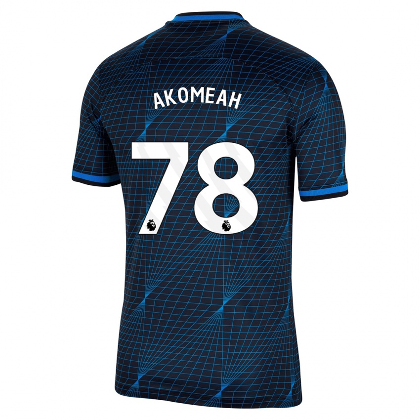 Kobiety Travis Akomeah #78 Ciemny Niebieski Wyjazdowa Koszulka 2023/24 Koszulki Klubowe