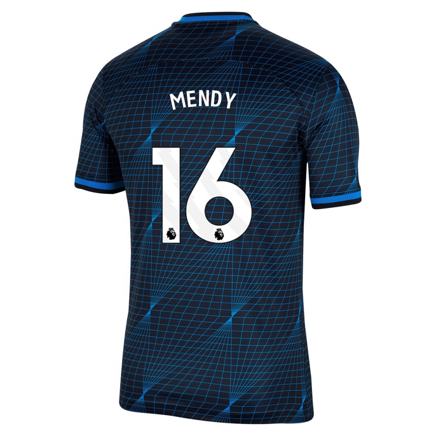 Kobiety Edouard Mendy #16 Ciemny Niebieski Wyjazdowa Koszulka 2023/24 Koszulki Klubowe