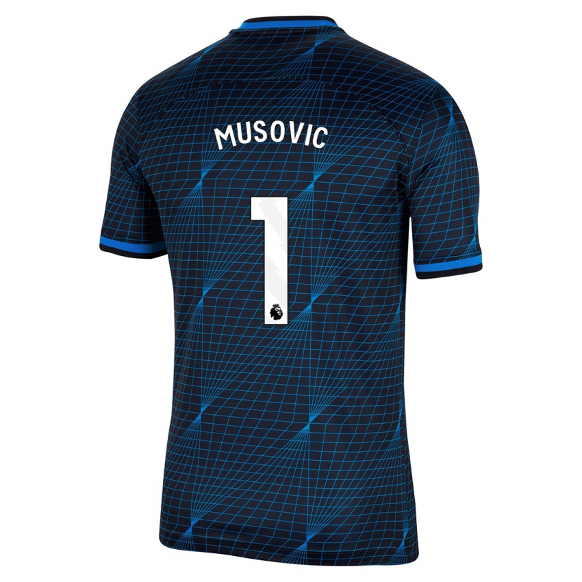 Kobiety Zecira Musovic #1 Ciemny Niebieski Wyjazdowa Koszulka 2023/24 Koszulki Klubowe