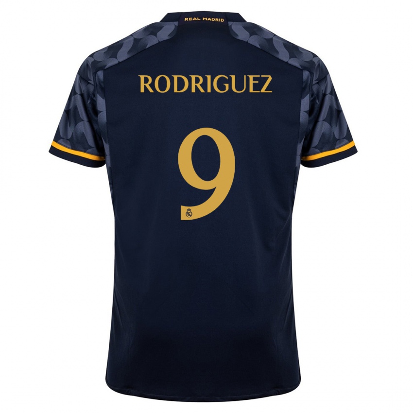 Kobiety Alvaro Rodriguez #9 Ciemny Niebieski Wyjazdowa Koszulka 2023/24 Koszulki Klubowe