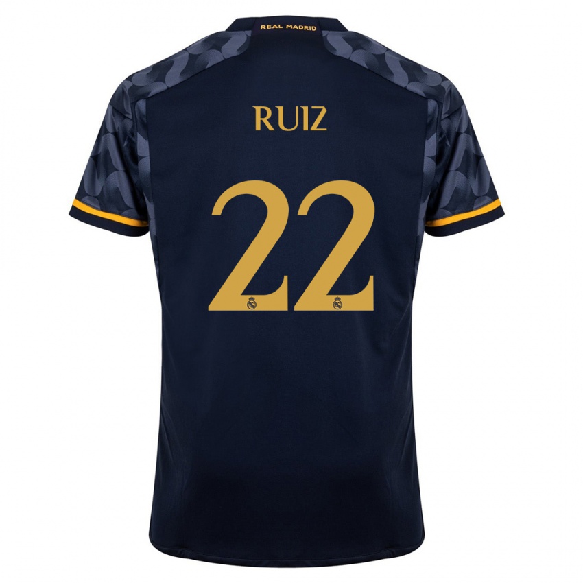 Kobiety Ferran Ruiz #22 Ciemny Niebieski Wyjazdowa Koszulka 2023/24 Koszulki Klubowe