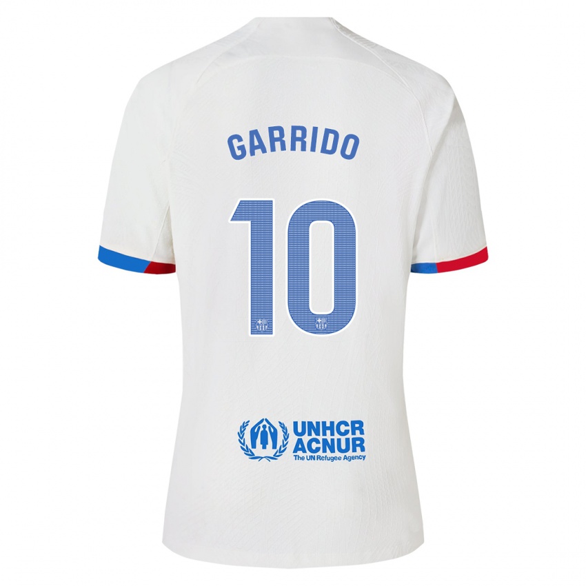 Kobiety Aleix Garrido #10 Biały Wyjazdowa Koszulka 2023/24 Koszulki Klubowe