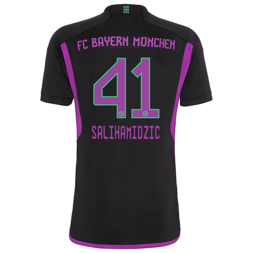 Kobiety Nick Salihamidzic #41 Czarny Wyjazdowa Koszulka 2023/24 Koszulki Klubowe