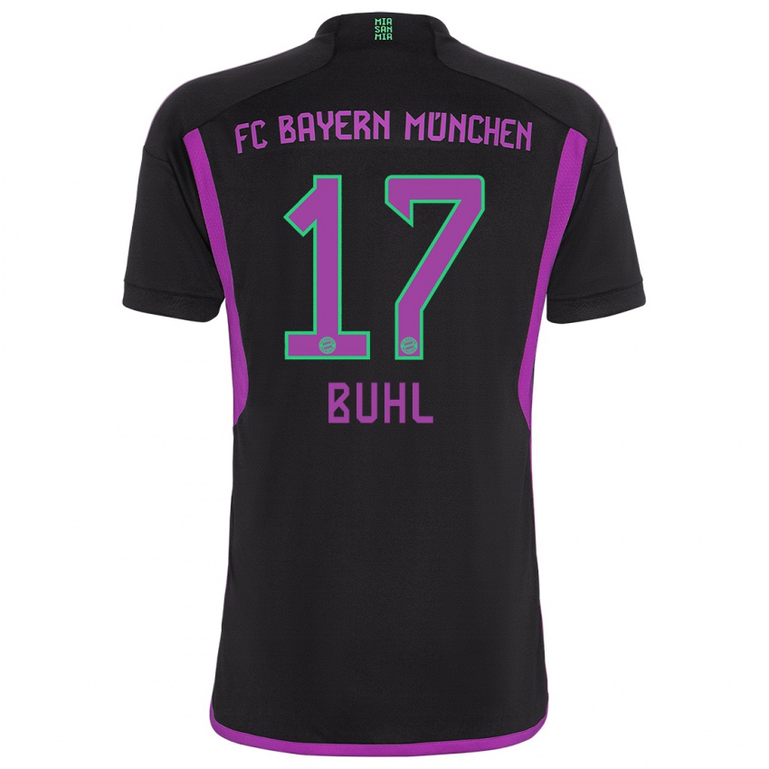 Kobiety Klara Buhl #17 Czarny Wyjazdowa Koszulka 2023/24 Koszulki Klubowe