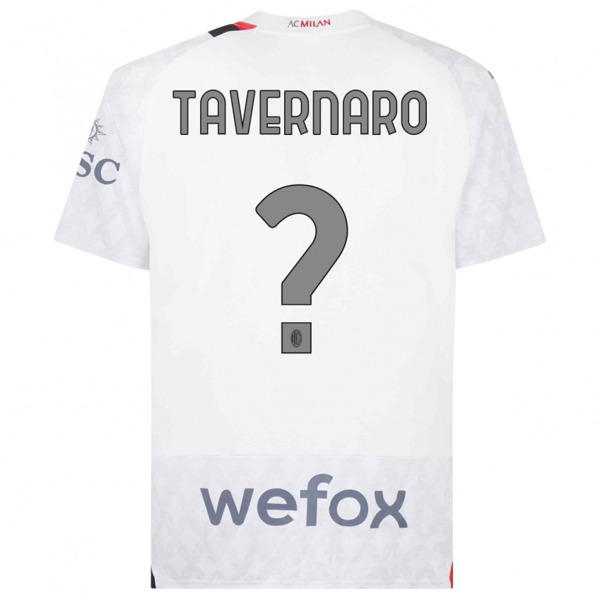 Kobiety Federico Tavernaro #0 Biały Wyjazdowa Koszulka 2023/24 Koszulki Klubowe