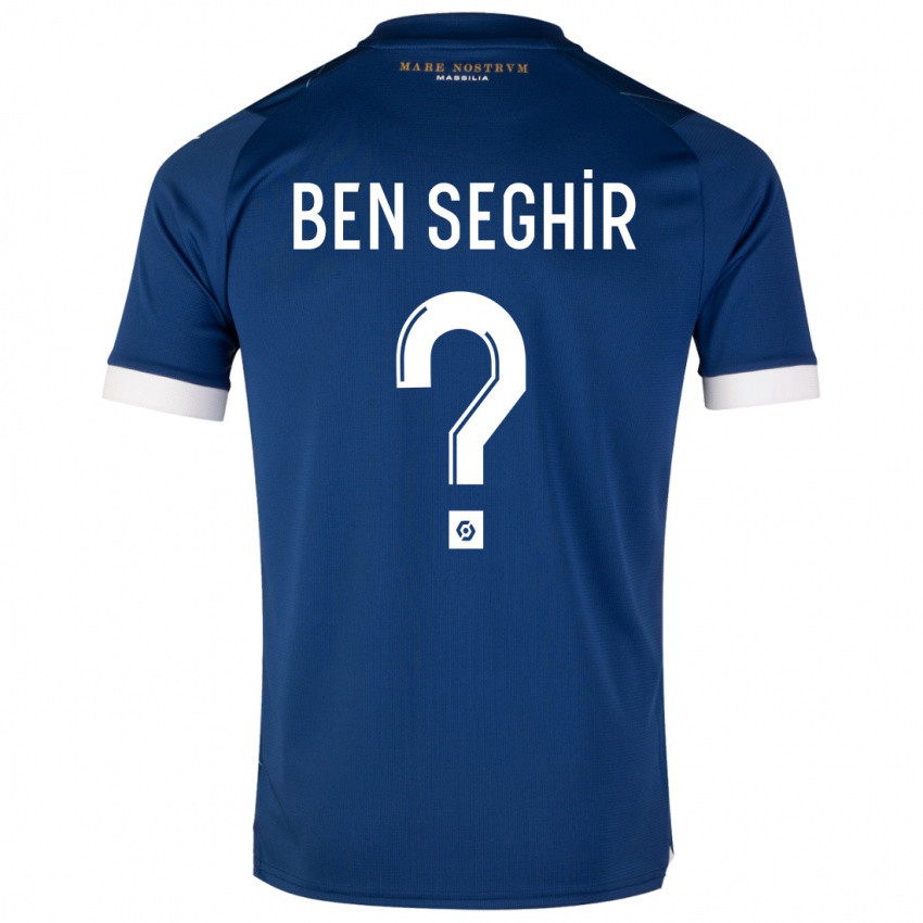 Kobiety Salim Ben Seghir #0 Ciemny Niebieski Wyjazdowa Koszulka 2023/24 Koszulki Klubowe