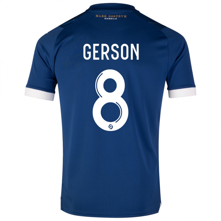 Kobiety Gerson #8 Ciemny Niebieski Wyjazdowa Koszulka 2023/24 Koszulki Klubowe