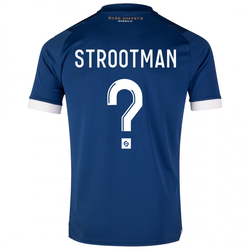 Kobiety Kevin Strootman #0 Ciemny Niebieski Wyjazdowa Koszulka 2023/24 Koszulki Klubowe