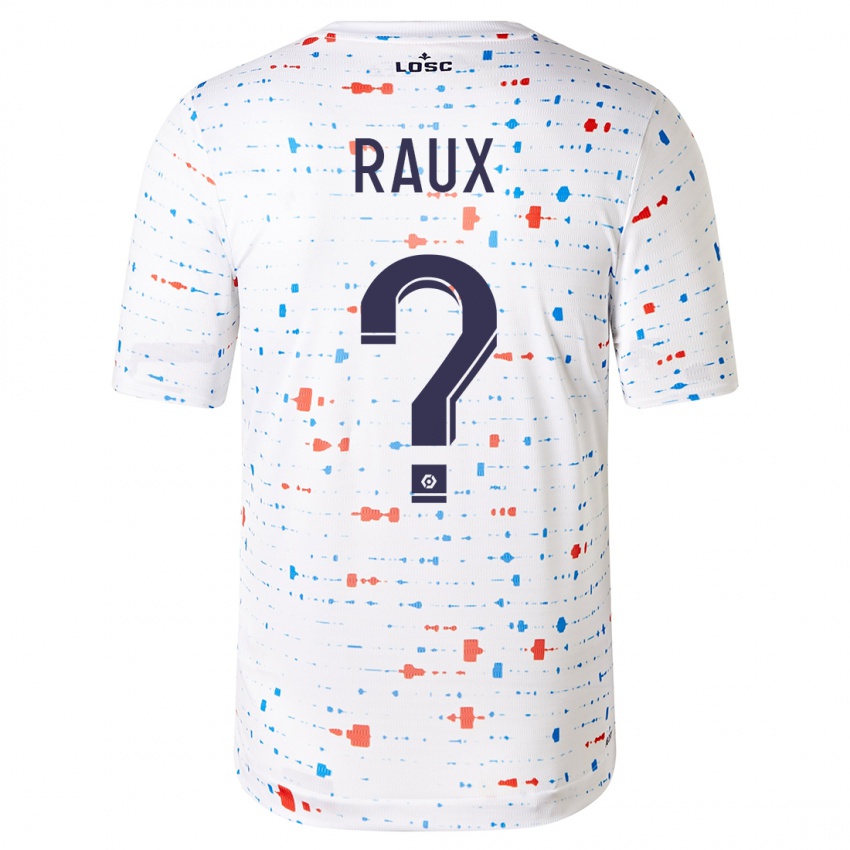 Kobiety Jules Raux #0 Biały Wyjazdowa Koszulka 2023/24 Koszulki Klubowe