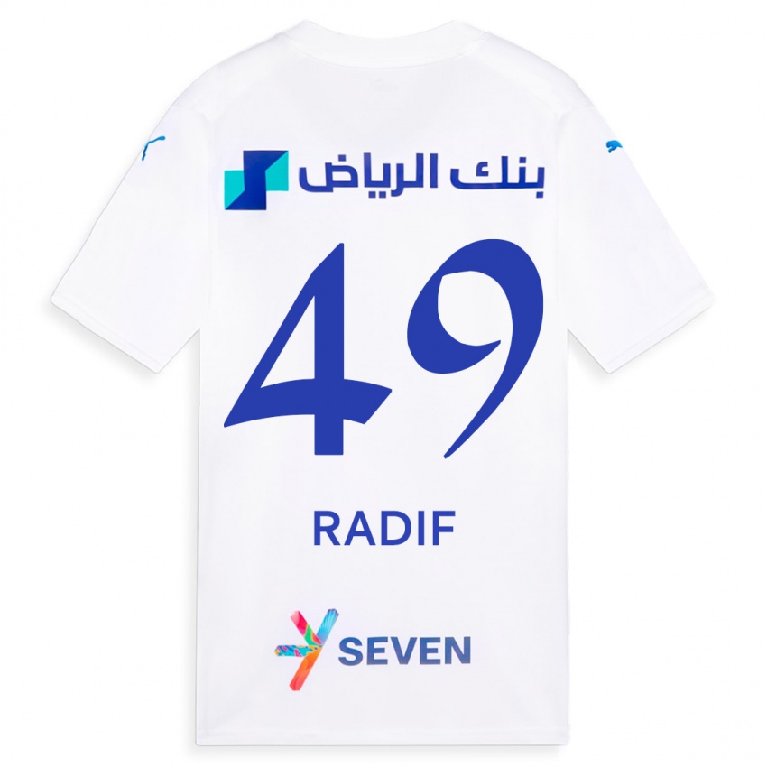 Kobiety Abdullah Radif #49 Biały Wyjazdowa Koszulka 2023/24 Koszulki Klubowe