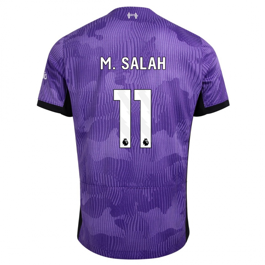 Kobiety Mohamed Salah #11 Fioletowy Trzeci Komplet Koszulka 2023/24 Koszulki Klubowe