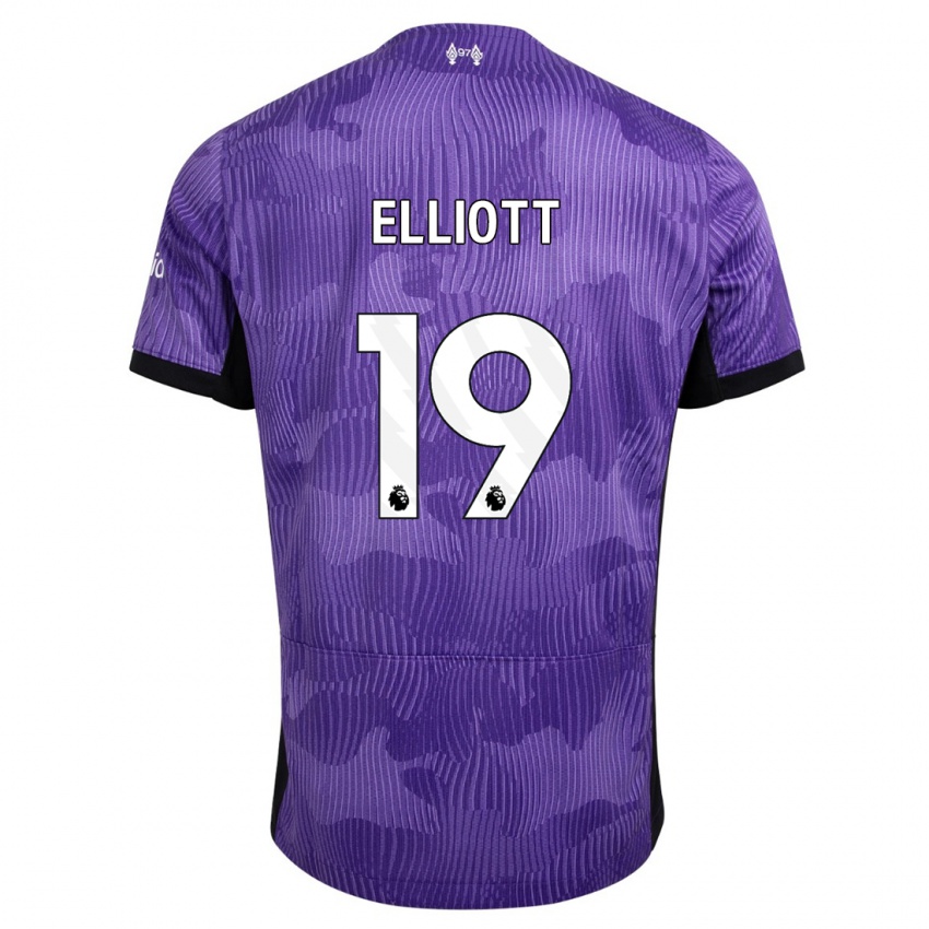 Kobiety Harvey Elliott #19 Fioletowy Trzeci Komplet Koszulka 2023/24 Koszulki Klubowe