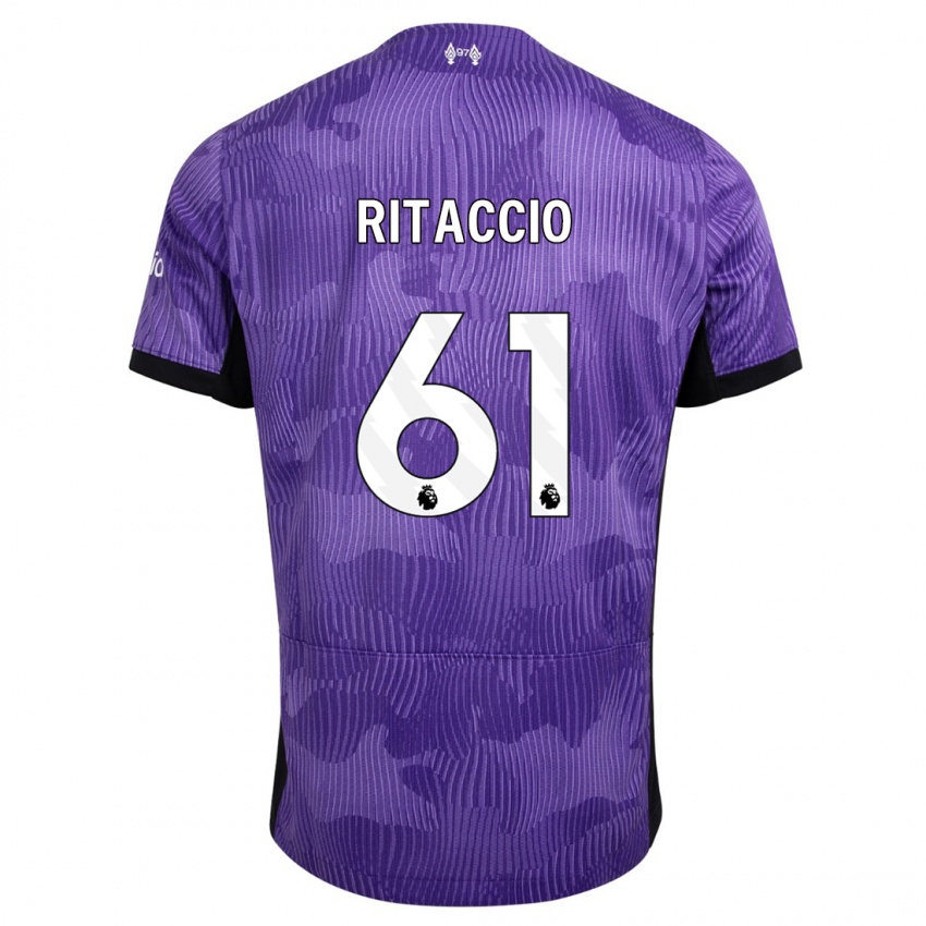Kobiety Matteo Ritaccio #61 Fioletowy Trzeci Komplet Koszulka 2023/24 Koszulki Klubowe