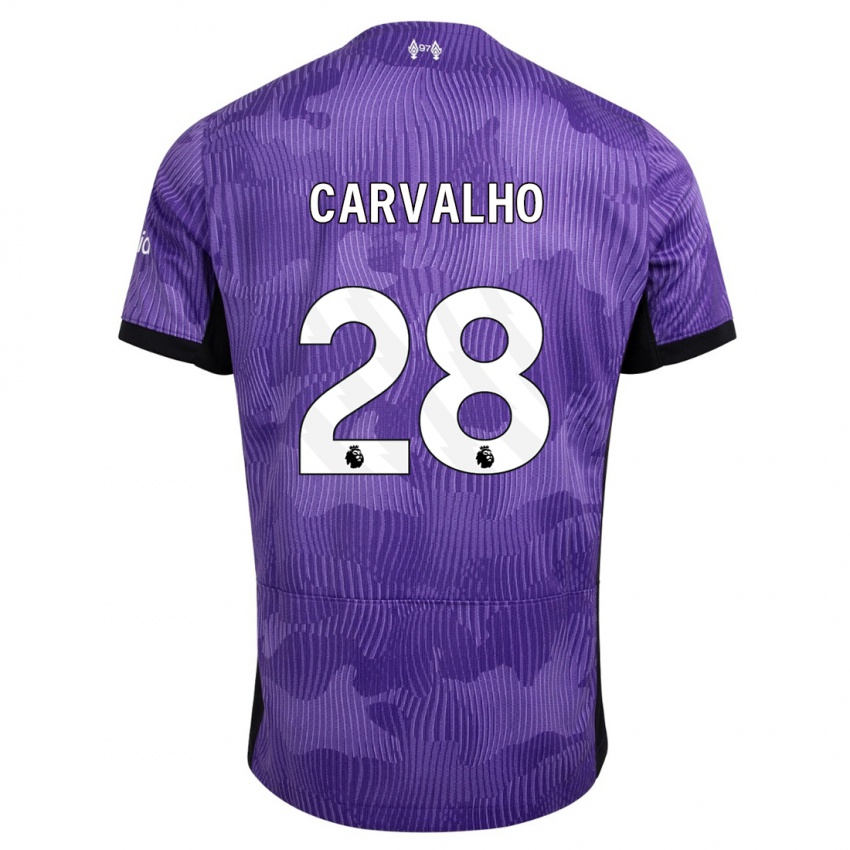 Kobiety Fabio Carvalho #28 Fioletowy Trzeci Komplet Koszulka 2023/24 Koszulki Klubowe
