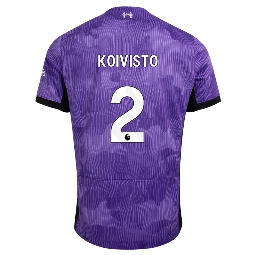 Kobiety Emma Koivisto #2 Fioletowy Trzeci Komplet Koszulka 2023/24 Koszulki Klubowe