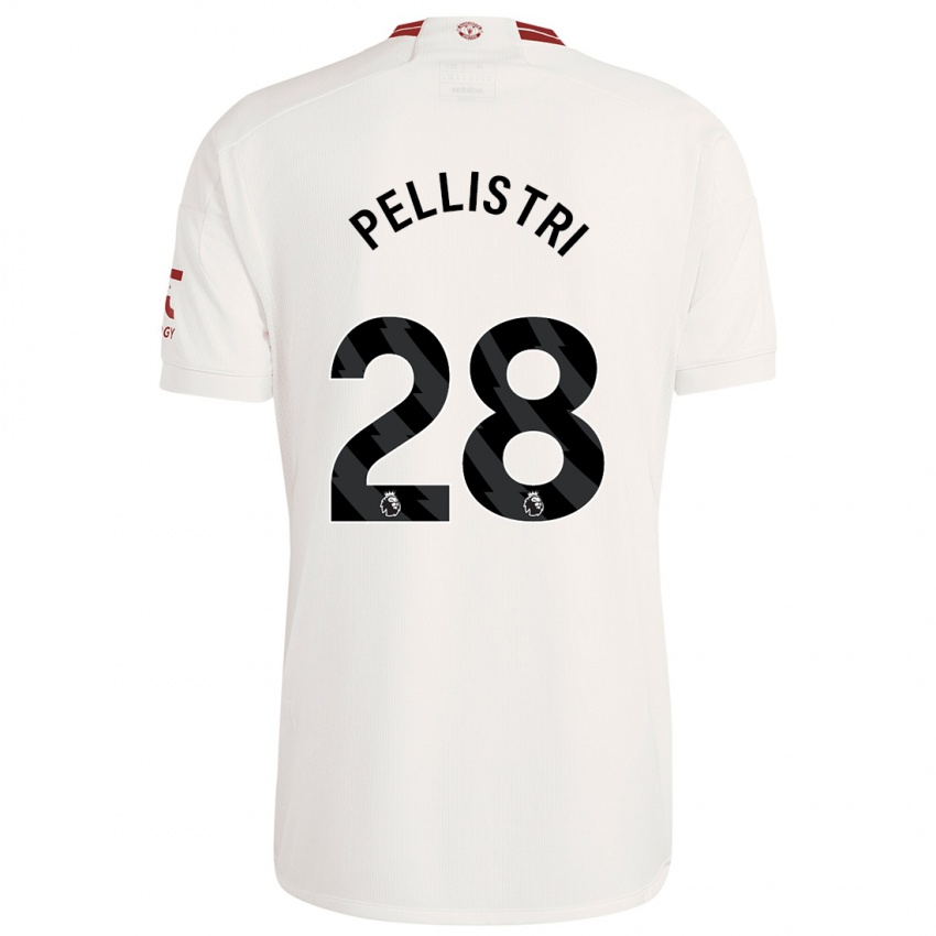 Kobiety Facundo Pellistri #28 Biały Trzeci Komplet Koszulka 2023/24 Koszulki Klubowe
