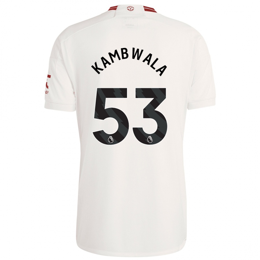 Kobiety Willy Kambwala #53 Biały Trzeci Komplet Koszulka 2023/24 Koszulki Klubowe