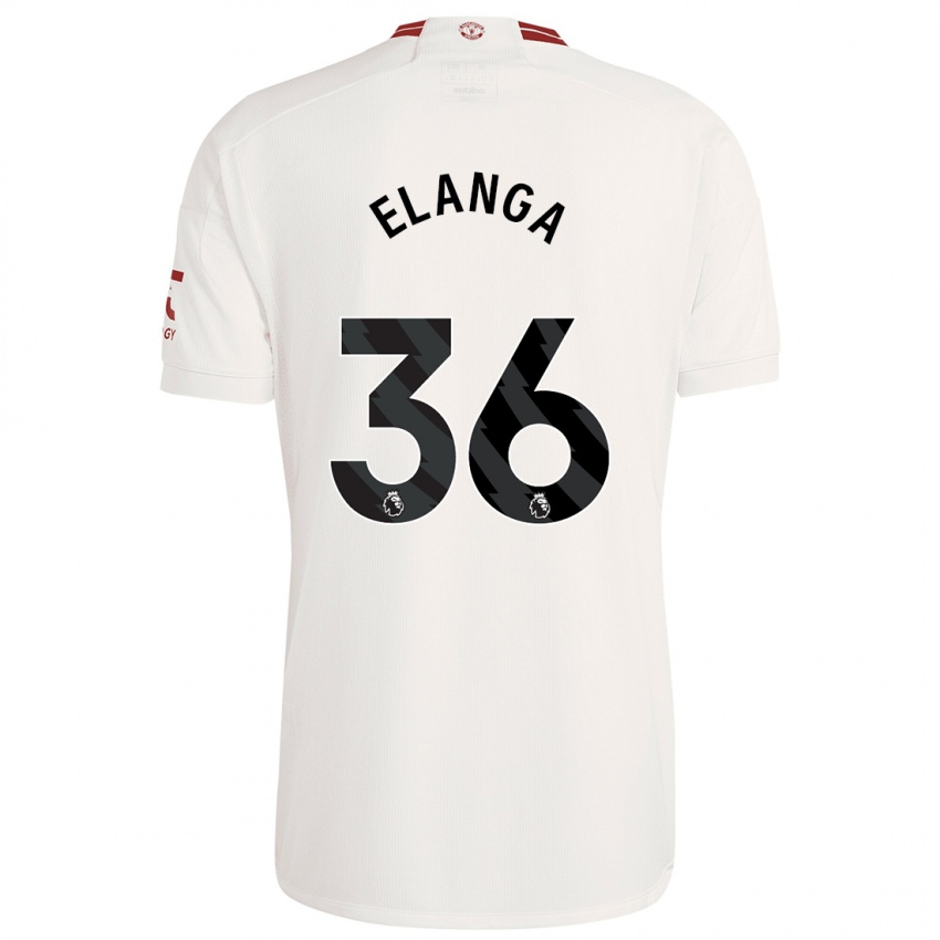 Kobiety Anthony Elanga #36 Biały Trzeci Komplet Koszulka 2023/24 Koszulki Klubowe