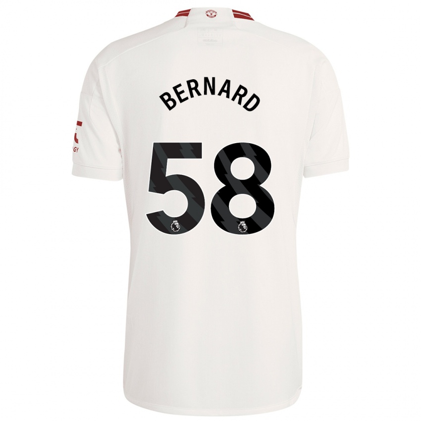 Kobiety Bernard #58 Biały Trzeci Komplet Koszulka 2023/24 Koszulki Klubowe