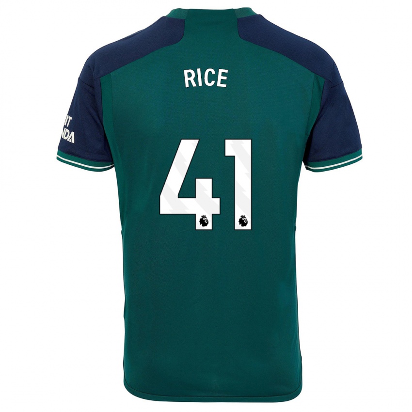 Kobiety Declan Rice #41 Zielony Trzeci Komplet Koszulka 2023/24 Koszulki Klubowe