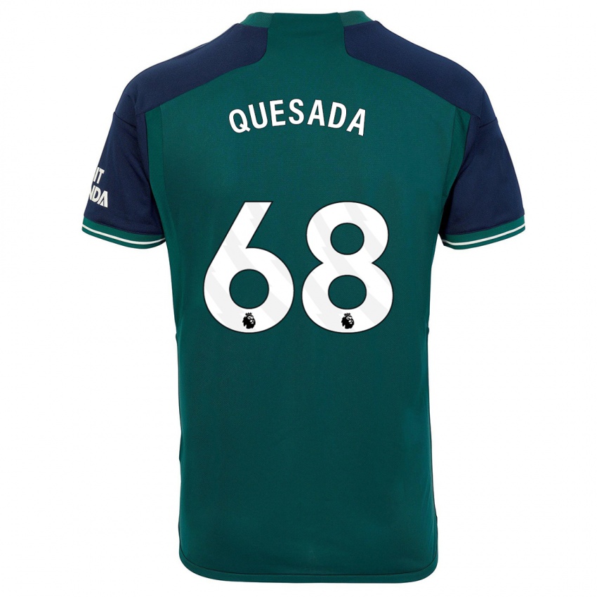 Kobiety Elián Quesada #68 Zielony Trzeci Komplet Koszulka 2023/24 Koszulki Klubowe