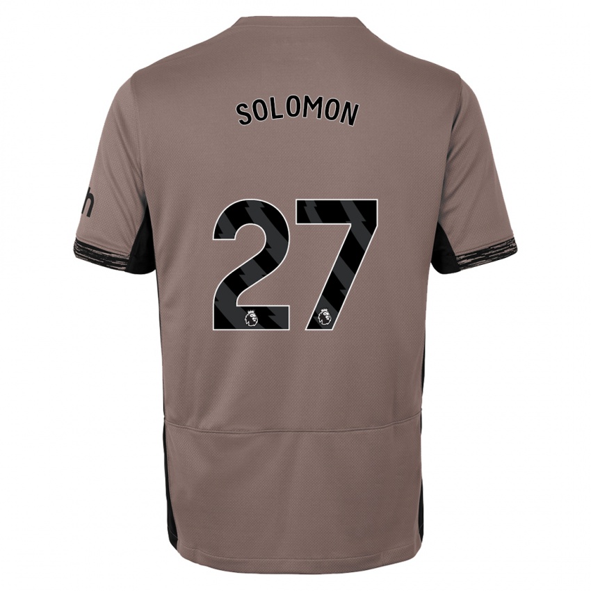 Kobiety Manor Solomon #27 Ciemny Beż Trzeci Komplet Koszulka 2023/24 Koszulki Klubowe