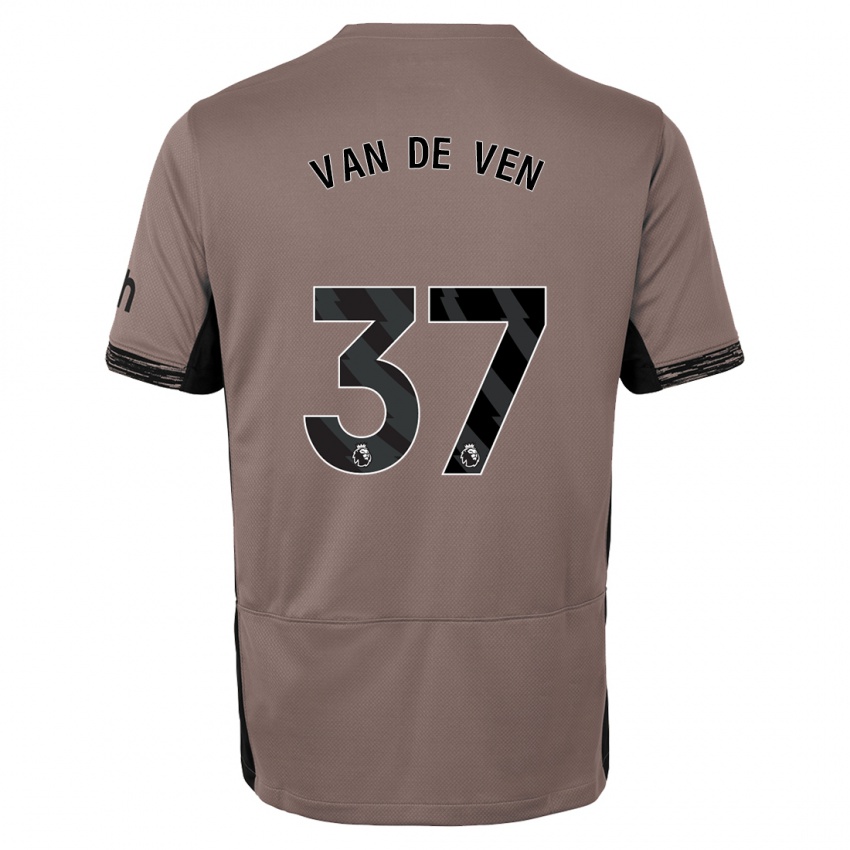 Kobiety Micky Van De Ven #37 Ciemny Beż Trzeci Komplet Koszulka 2023/24 Koszulki Klubowe
