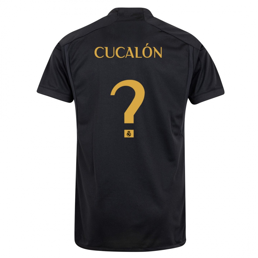 Kobiety Marc Cucalón #0 Czarny Trzeci Komplet Koszulka 2023/24 Koszulki Klubowe