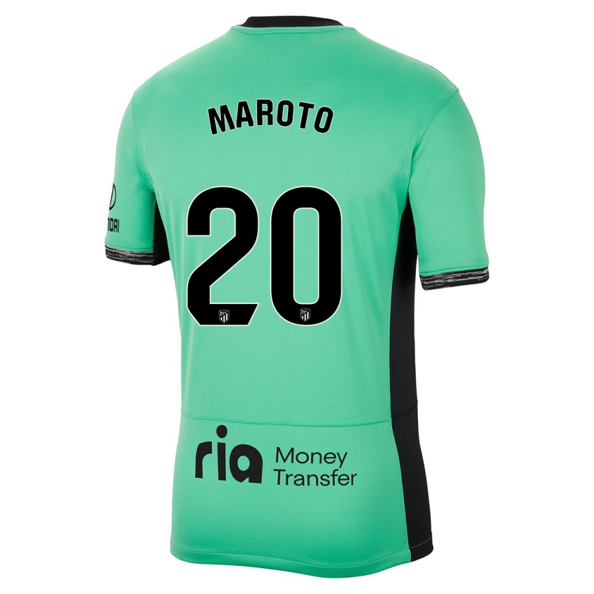 Kobiety Mario Maroto #20 Wiosenna Zieleń Trzeci Komplet Koszulka 2023/24 Koszulki Klubowe