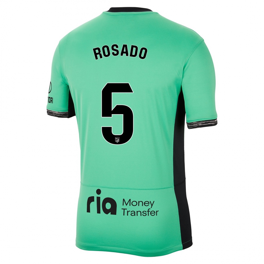 Kobiety Diego Rosado #5 Wiosenna Zieleń Trzeci Komplet Koszulka 2023/24 Koszulki Klubowe