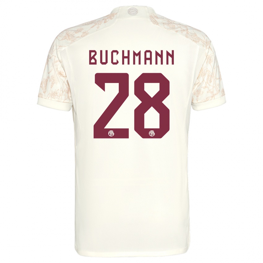 Kobiety Tarek Buchmann #28 Złamana Biel Trzeci Komplet Koszulka 2023/24 Koszulki Klubowe