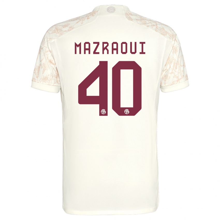 Kobiety Noussair Mazraoui #40 Złamana Biel Trzeci Komplet Koszulka 2023/24 Koszulki Klubowe