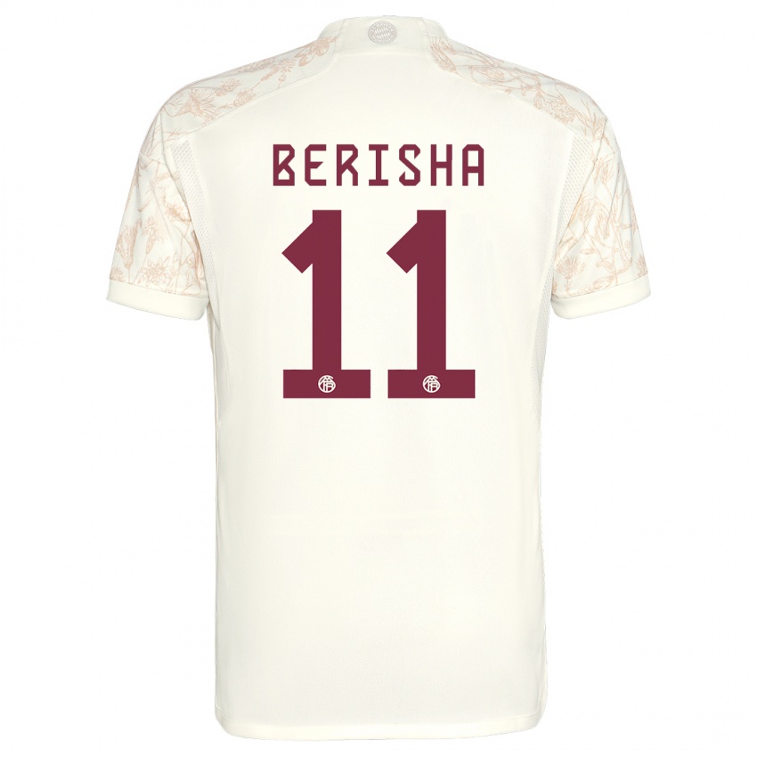 Kobiety Dion Berisha #11 Złamana Biel Trzeci Komplet Koszulka 2023/24 Koszulki Klubowe