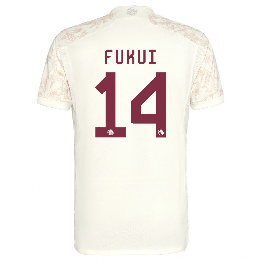 Kobiety Taichi Fukui #14 Złamana Biel Trzeci Komplet Koszulka 2023/24 Koszulki Klubowe