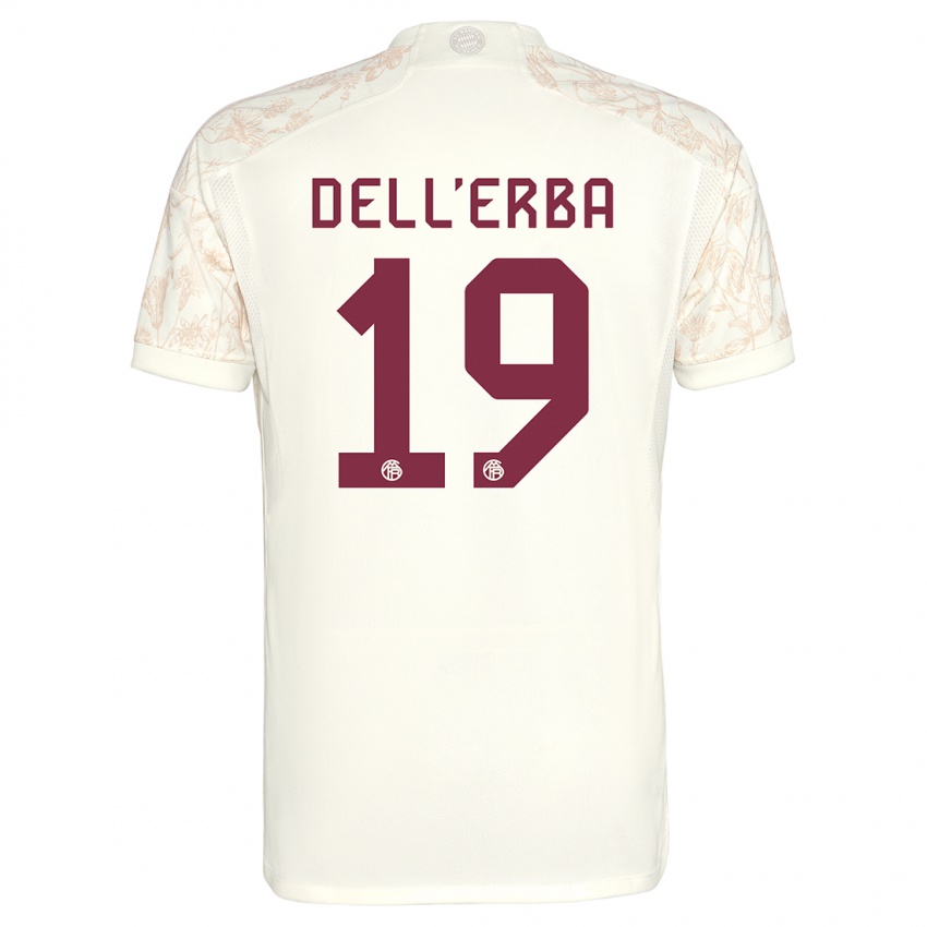 Kobiety Davide Dell'erba #19 Złamana Biel Trzeci Komplet Koszulka 2023/24 Koszulki Klubowe