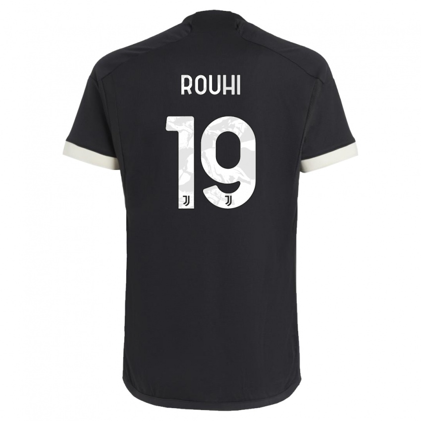 Kobiety Jonas Rouhi #19 Czarny Trzeci Komplet Koszulka 2023/24 Koszulki Klubowe