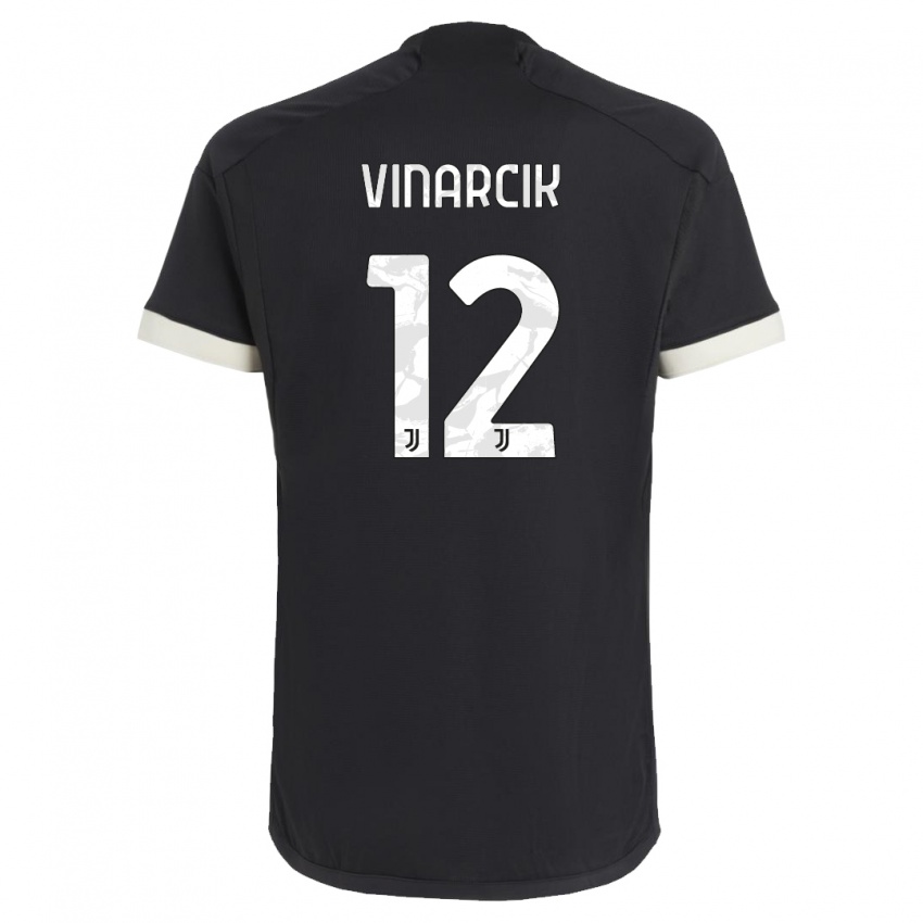 Kobiety Jakub Vinarcik #12 Czarny Trzeci Komplet Koszulka 2023/24 Koszulki Klubowe