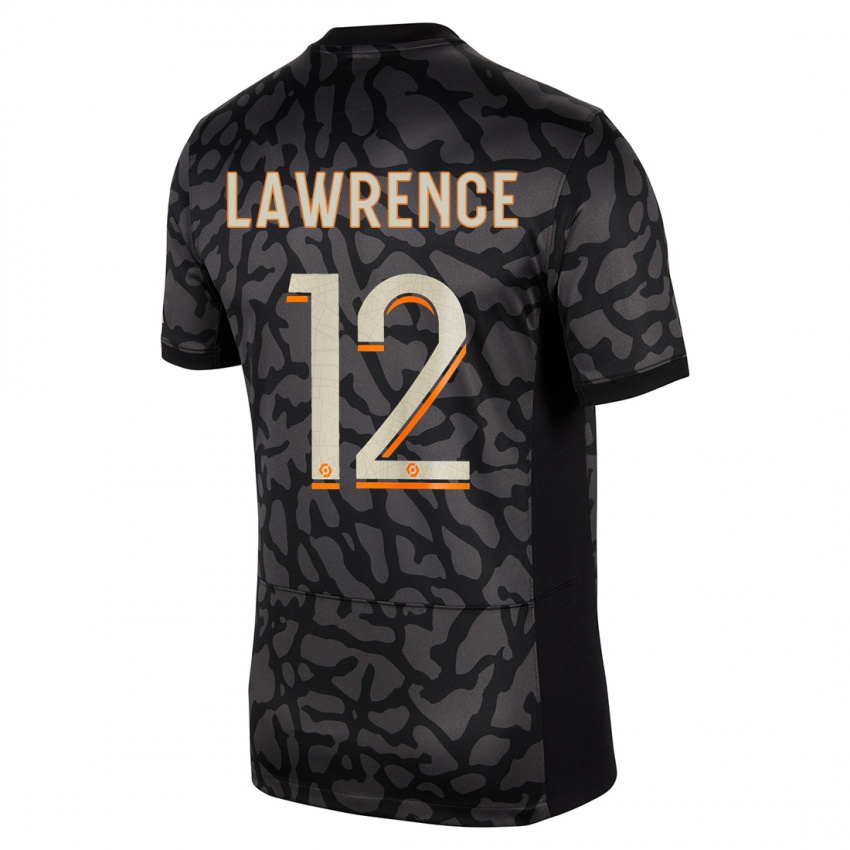 Kobiety Ashley Lawrence #12 Czarny Trzeci Komplet Koszulka 2023/24 Koszulki Klubowe