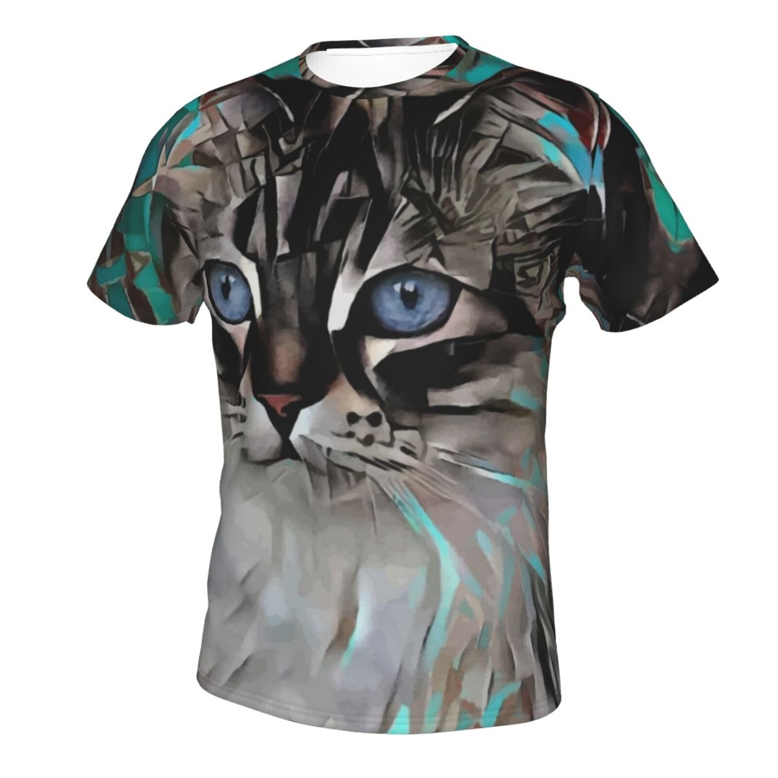 Koszulka Klasyczny Valentina Kot Elementy Mieszane Mediów